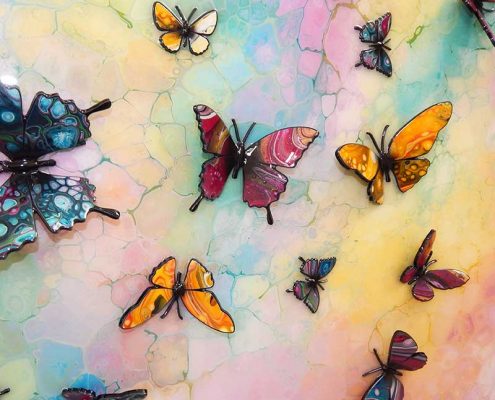3d multicolour butterflies 2