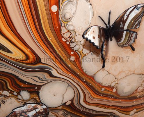 Brown Organic Butterfly Art Detail 2