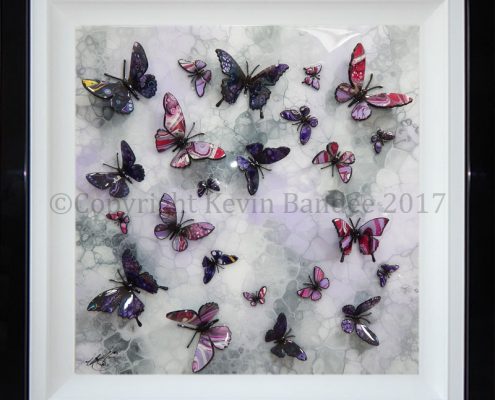 Lilac and purple butterfly art 3D