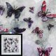 Lilac and purple stone butterfly art 3D gallery