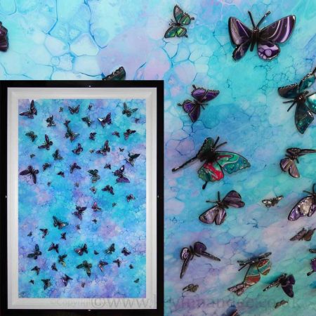 gallery view turquoise blue butterflies