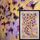large pink yellow purple multi 3d butterfly piece