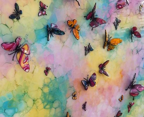 multicolour butterflies