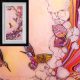 pink yellow 3d hummngbird framed art gallery