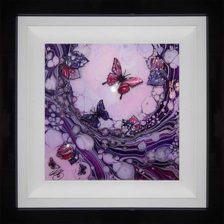 small purple lilac butterfly art