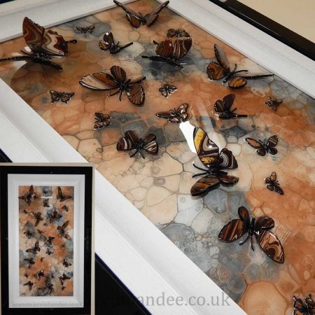 brown stone multi butterfly art gallery view