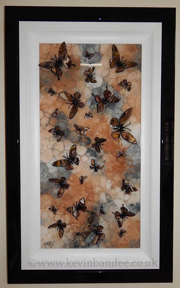 brown stone multi butterfly art gallery